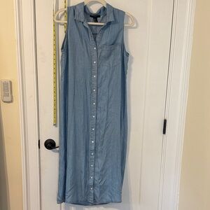 Forever 21 Light Blue Sleeveless Midi Dress